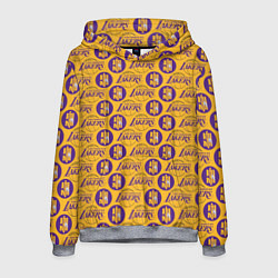 Толстовка-худи мужская LA LAKERS, цвет: 3D-меланж