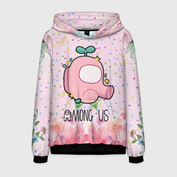 Толстовка-худи мужская Among Us girl, цвет: 3D-черный