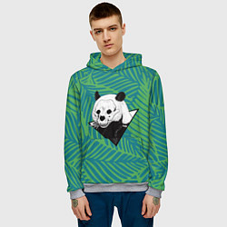 Толстовка-худи мужская Панда нежить, цвет: 3D-меланж — фото 2