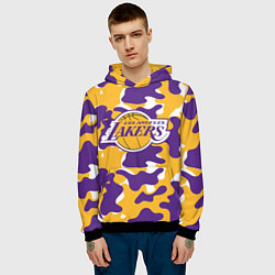 Толстовка-худи мужская LA LAKERS ЛЕЙКЕРС, цвет: 3D-черный — фото 2