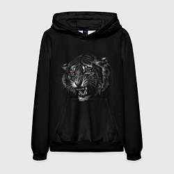 Толстовка-худи мужская Тигр, цвет: 3D-черный