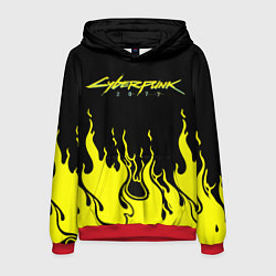 Толстовка-худи мужская CYBERPUNK 2077, цвет: 3D-красный
