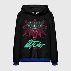 Толстовка-худи мужская The Witcher 2077, цвет: 3D-синий