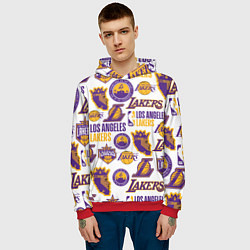 Толстовка-худи мужская LAKERS LOGO, цвет: 3D-красный — фото 2