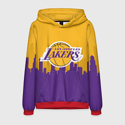 Толстовка-худи мужская LOS ANGELES LAKERS, цвет: 3D-красный