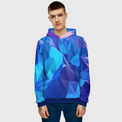 Толстовка-худи мужская NEON CRYSTALLS, цвет: 3D-синий — фото 2