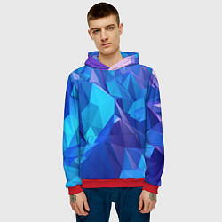 Толстовка-худи мужская NEON CRYSTALLS, цвет: 3D-красный — фото 2