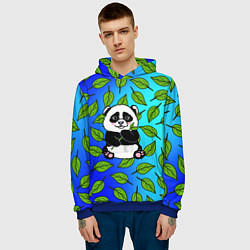 Толстовка-худи мужская Панда, цвет: 3D-синий — фото 2
