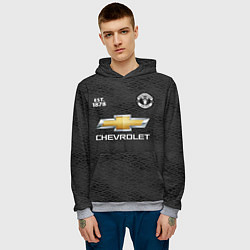 Толстовка-худи мужская MANCHESTER UNITED 2021 - AWAY, цвет: 3D-меланж — фото 2