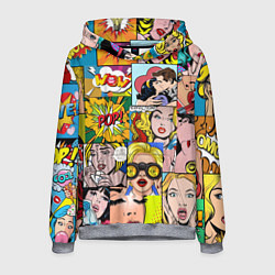 Толстовка-худи мужская Pop Art, цвет: 3D-меланж