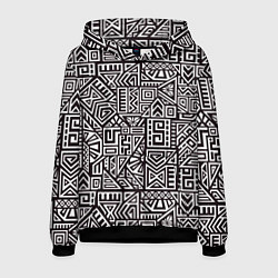 Толстовка-худи мужская Геометрия, цвет: 3D-черный