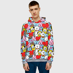 Толстовка-худи мужская BT21 BTS, цвет: 3D-меланж — фото 2