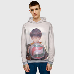 Толстовка-худи мужская Haikyuu!! Tobio, цвет: 3D-меланж — фото 2