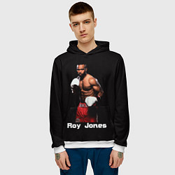 Толстовка-худи мужская Roy Jones, цвет: 3D-белый — фото 2
