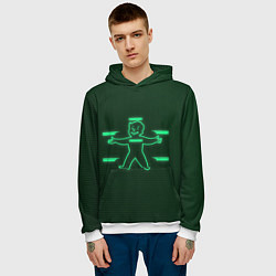 Толстовка-худи мужская Vault-Boy HP, цвет: 3D-белый — фото 2