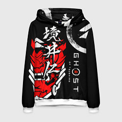 Толстовка-худи мужская Ghost of Tsushima, цвет: 3D-белый