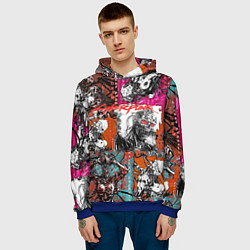 Толстовка-худи мужская Cyberpunk 2077, цвет: 3D-синий — фото 2