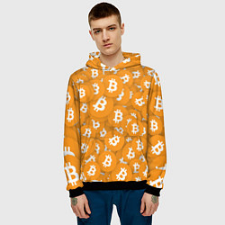 Толстовка-худи мужская Я БИТКОИН I AM BITCOIN, цвет: 3D-черный — фото 2
