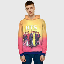 Толстовка-худи мужская BTS, цвет: 3D-синий — фото 2