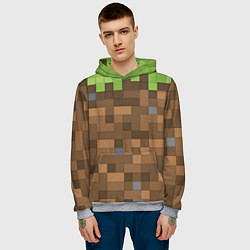 Толстовка-худи мужская Minecraft камуфляж, цвет: 3D-меланж — фото 2