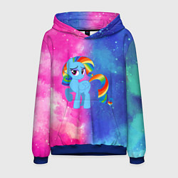 Толстовка-худи мужская Радуга Дэш, цвет: 3D-синий