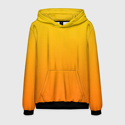 Толстовка-худи мужская Оранжевый градиент, цвет: 3D-черный