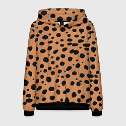 Толстовка-худи мужская Леопард, цвет: 3D-черный