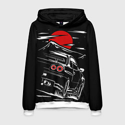 Толстовка-худи мужская Skyline R 34 R34 скайлайн, цвет: 3D-белый