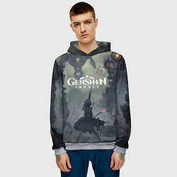 Толстовка-худи мужская Genshin impact Noelle, цвет: 3D-меланж — фото 2