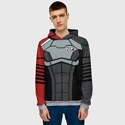 Толстовка-худи мужская КОСТЮМ N7 MASS EFFECT N7 М, цвет: 3D-меланж — фото 2