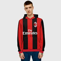 Толстовка-худи мужская Форма Милан Ибрагимович, цвет: 3D-красный — фото 2