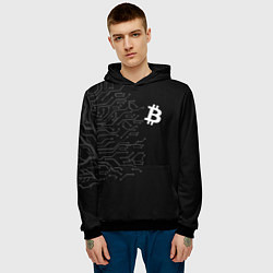 Толстовка-худи мужская БИТКОИН BITCOIN, цвет: 3D-черный — фото 2