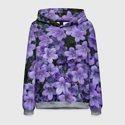 Толстовка-худи мужская Фиолетовый цвет весны, цвет: 3D-меланж