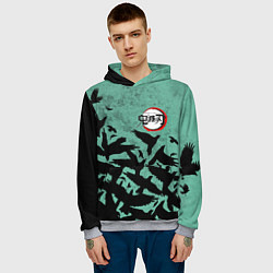 Толстовка-худи мужская DEMON SLAYER KIMETSU NO YAIBA, цвет: 3D-меланж — фото 2