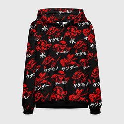 Толстовка-худи мужская КЛИНОК, РАССЕКАЮЩИЙ ДЕМОНОВ, цвет: 3D-черный