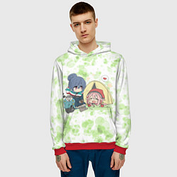 Толстовка-худи мужская Лагерь на воздухе, цвет: 3D-красный — фото 2