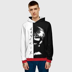 Толстовка-худи мужская Kaneki X Tokyo Ghoul, цвет: 3D-красный — фото 2