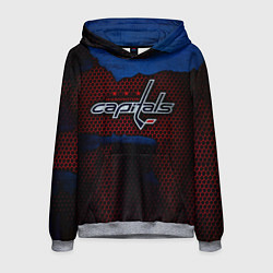 Толстовка-худи мужская WASHINGTON CAPITALS, цвет: 3D-меланж