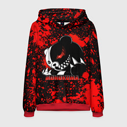 Толстовка-худи мужская MONOKUMA МОНОКУМА BLOOD, цвет: 3D-красный