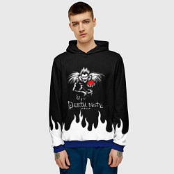 Толстовка-худи мужская DEATH NOTE ТЕТРАДЬ СМЕРТИ, цвет: 3D-синий — фото 2