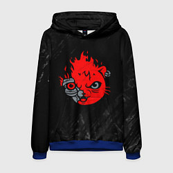 Толстовка-худи мужская CYBERPUNK 2077 КОТ КИАНУ РИВЗ, цвет: 3D-синий