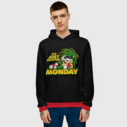 Толстовка-худи мужская Sonik Monday, цвет: 3D-красный — фото 2