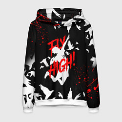 Толстовка-худи мужская HAIKYU ВОЛЕЙБОЛ, цвет: 3D-белый