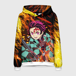 Толстовка-худи мужская КЛИНОК РАССЕКАЮЩИЙ ДЕМОНОВ, цвет: 3D-белый