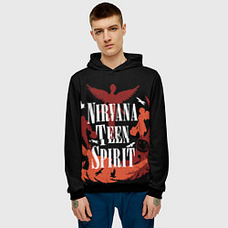 Толстовка-худи мужская NIRVANA TEEN SPIRIT, цвет: 3D-черный — фото 2