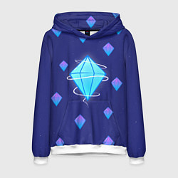 Толстовка-худи мужская Алмаз, цвет: 3D-белый