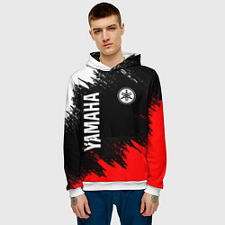 Толстовка-худи мужская YAMAHA ЯМАХА, цвет: 3D-белый — фото 2