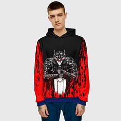 Толстовка-худи мужская BERSERK, цвет: 3D-синий — фото 2