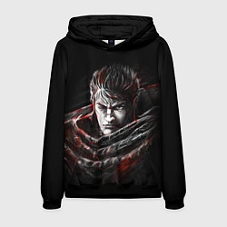 Толстовка-худи мужская BERSERK БЕРСЕРК, цвет: 3D-черный