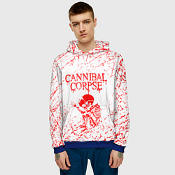 Толстовка-худи мужская Cannibal corpse, цвет: 3D-синий — фото 2
